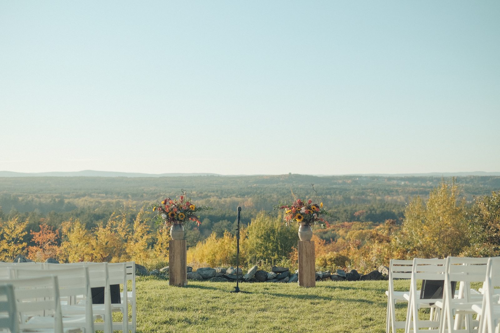 Ceremony site with vista
